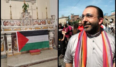 Bandiera palestinese sull'altare, la scelta di don Vitaliano Della Sala