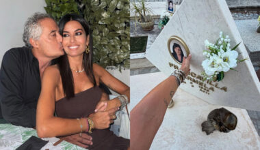 Le rare foto di Elisabetta Gregoraci con il papà. Poi quella toccante sulla tomba della madre