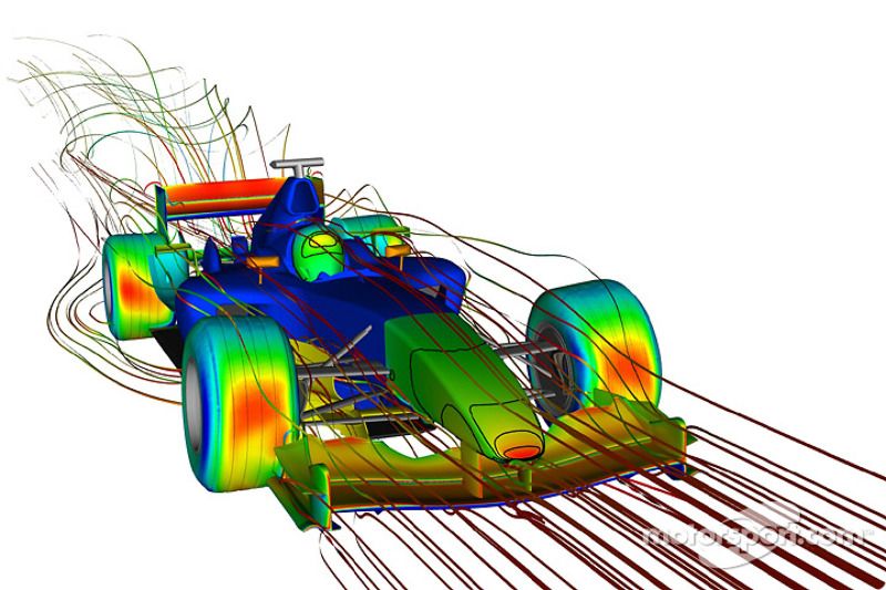 Visualizzazione della CFD di una mononoposto di F1