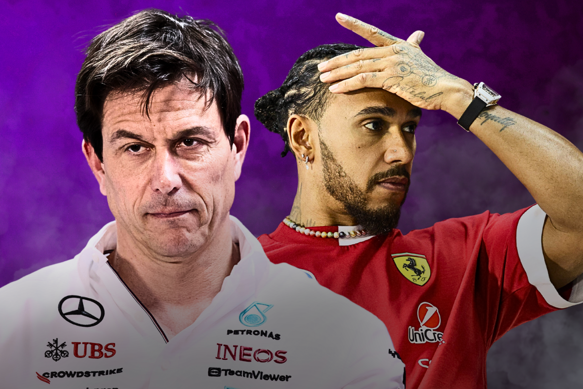 toto wolff, lewis hamilton, mercedes, ferrari, graphic