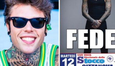 Fedez e l'esibizione alla sagra dello stoccafisso (con il cachet da 100mila euro)