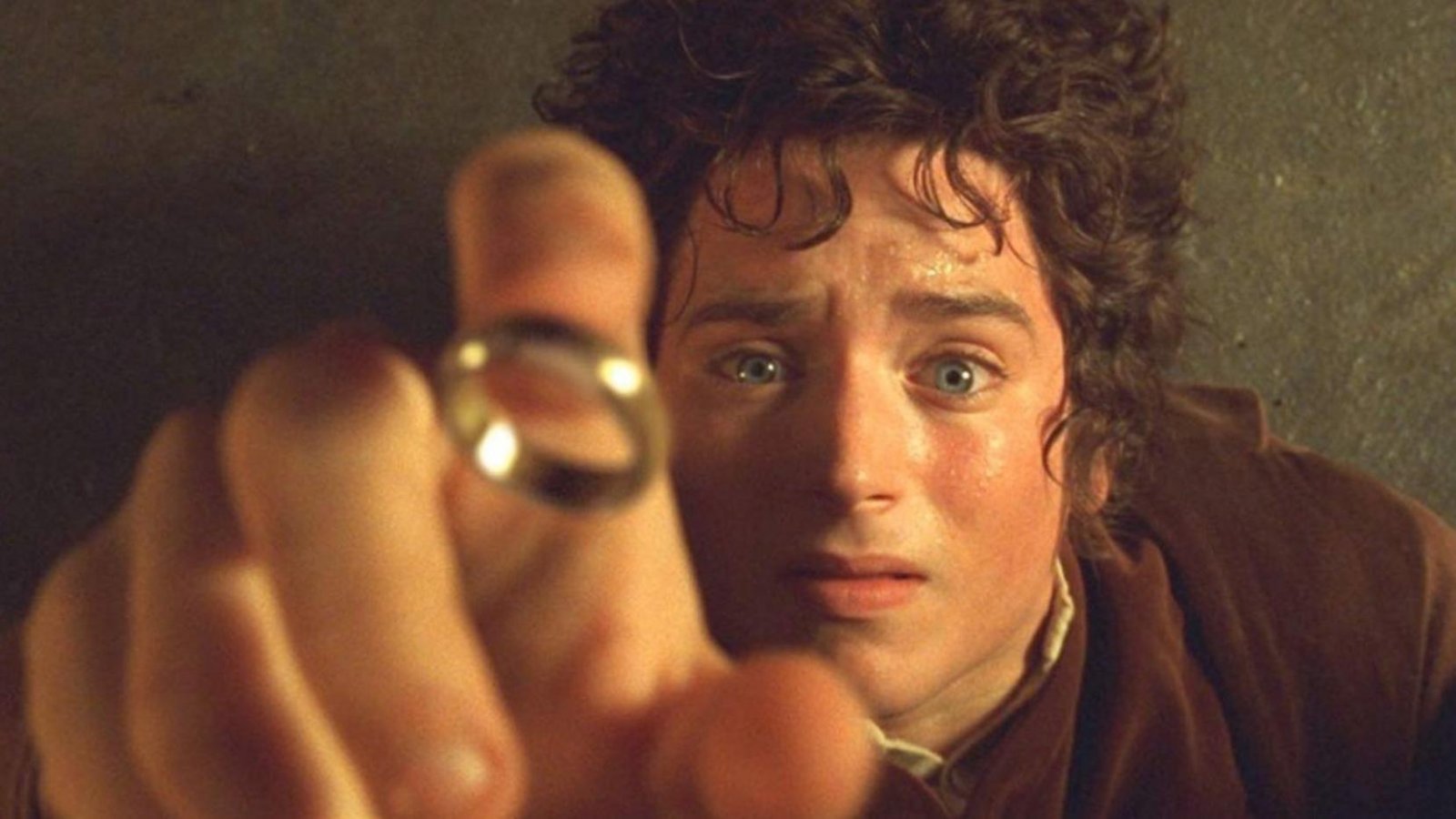 Elijah Wood in un momento drammatico de Il signore degli anelli