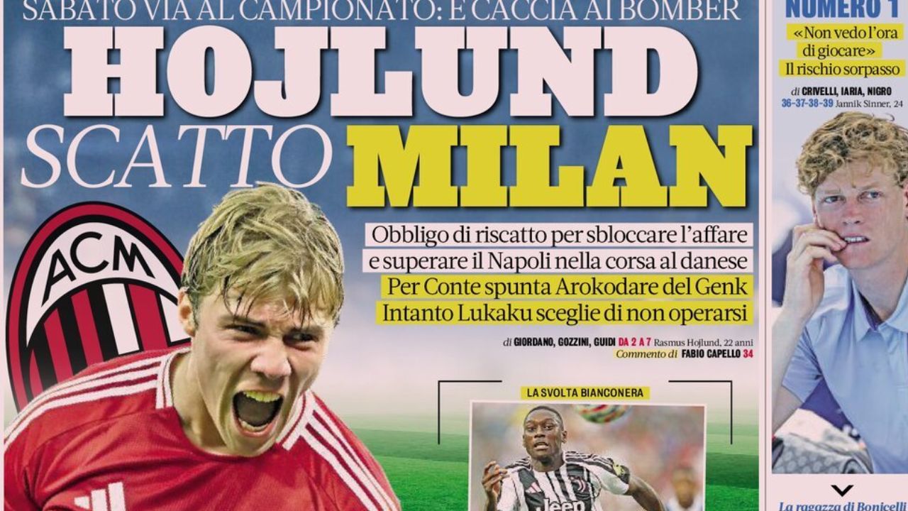 Prime pagine: "Hojlund, scatto Milan"; "Zhegrova ha detto sì" - Gianluca Di Marzio