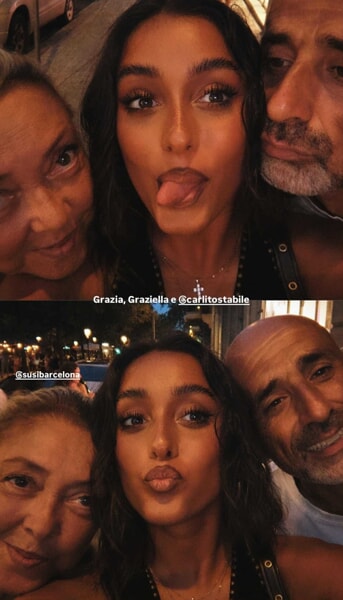 Giulia Stabile e i genitori (foto:  IG stories)-2
