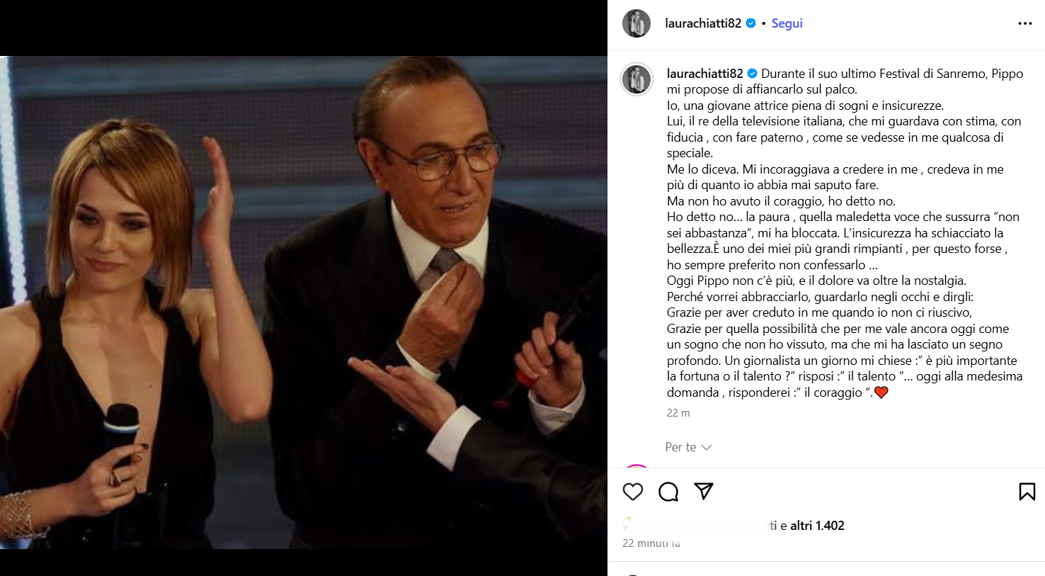 Il post di Laura Chiatti