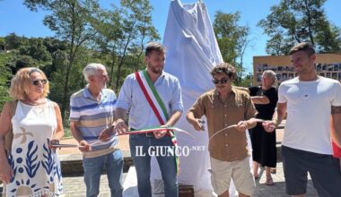 Inaugurata a Monterotondo Marittimo la scultura "Inferno ghiacciato, marmo rovente"