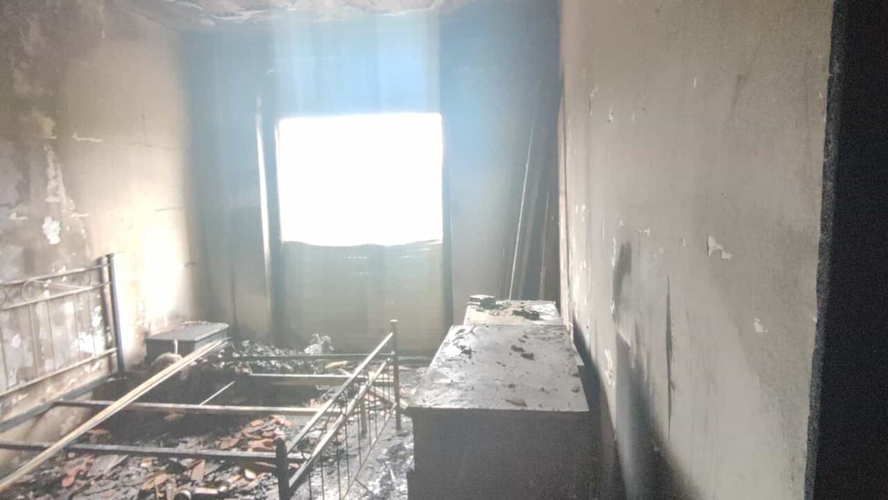 appartamento in fiamme in via Pietro Marchisio