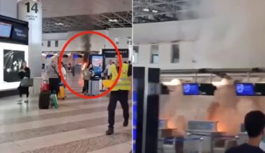 uomo dà fuoco a un cestino, evacuato il Terminal1