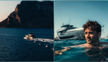 Il pilota di Formula 1 Charles Leclerc in Gallura