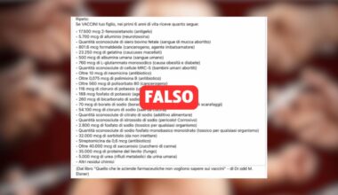 La falsa ricetta degli ingredienti dei vaccini