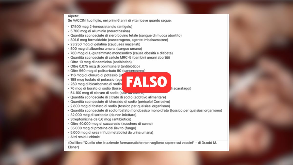 La falsa ricetta degli ingredienti dei vaccini