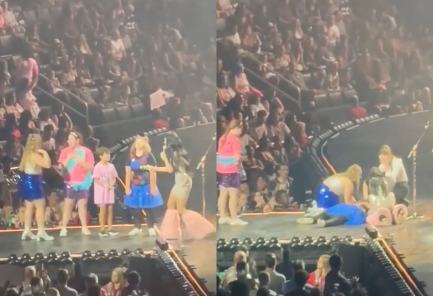Katy Perry la invita a salire sul palco, la fan crolla di colpo: paura al concerto di Detroit. La cantante ferma tutto - Il video