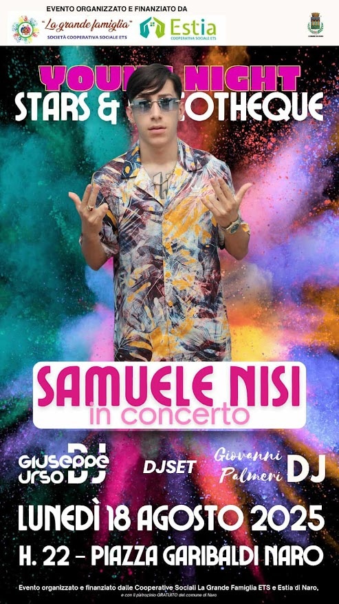 La locandina del concerto del rapper Samuele Nisi