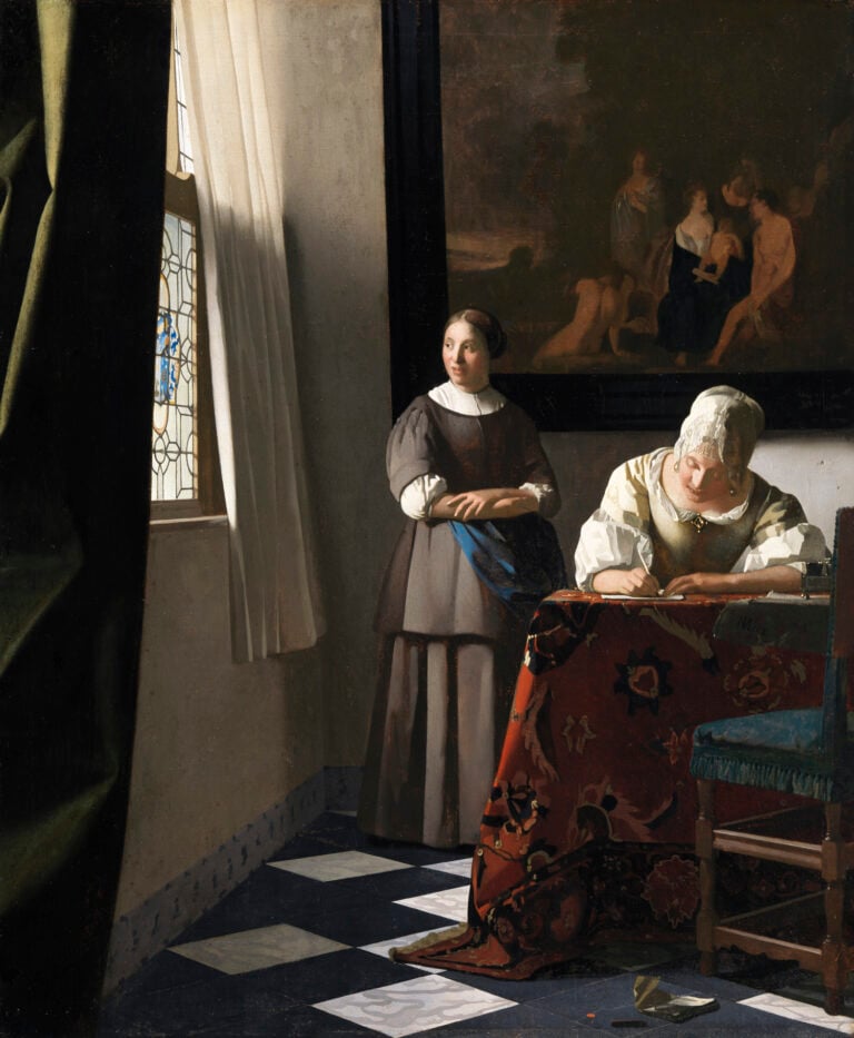 lady writing a letter with her maid national gallery of ireland La Frick Collection di New York riapre con una grande mostra dedicata a Johannes Vermeer