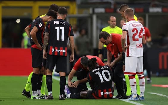 Milan, Leao salta la prima di Serie A con la Cremonese: elongazione al polpaccio destro. Video
