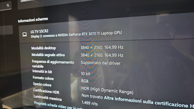 Le caratteristiche dello schermo su PC