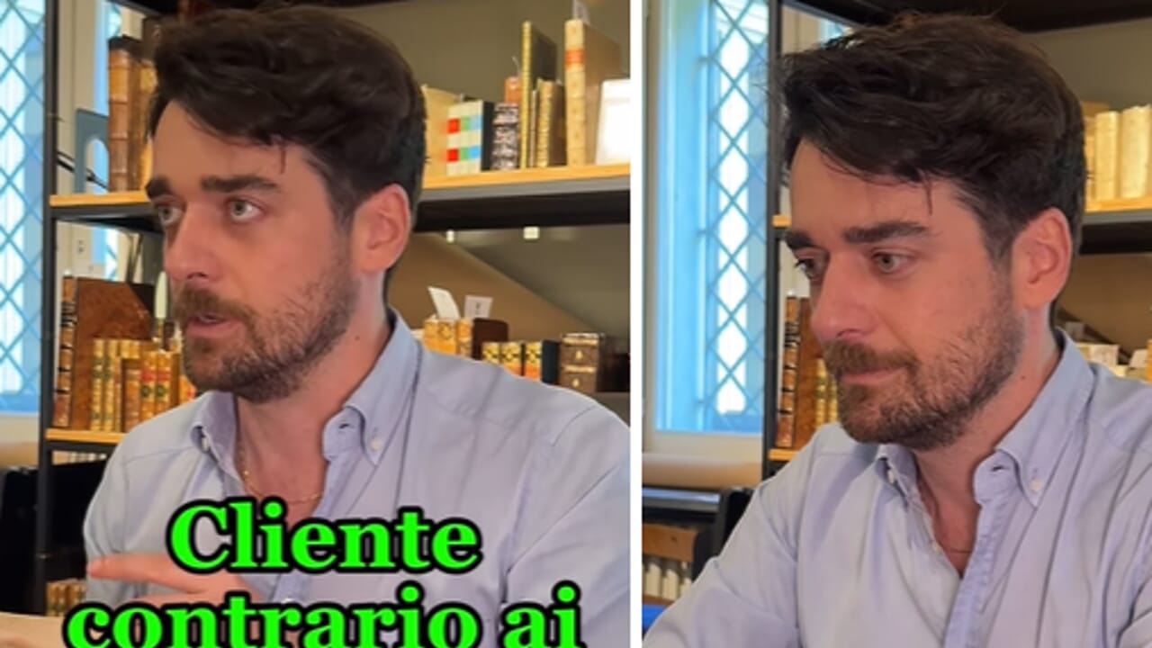 Cliente no vax vende a Luca Cena un libro antico sui vaccini: "Sono per combattere le malattie da solo"