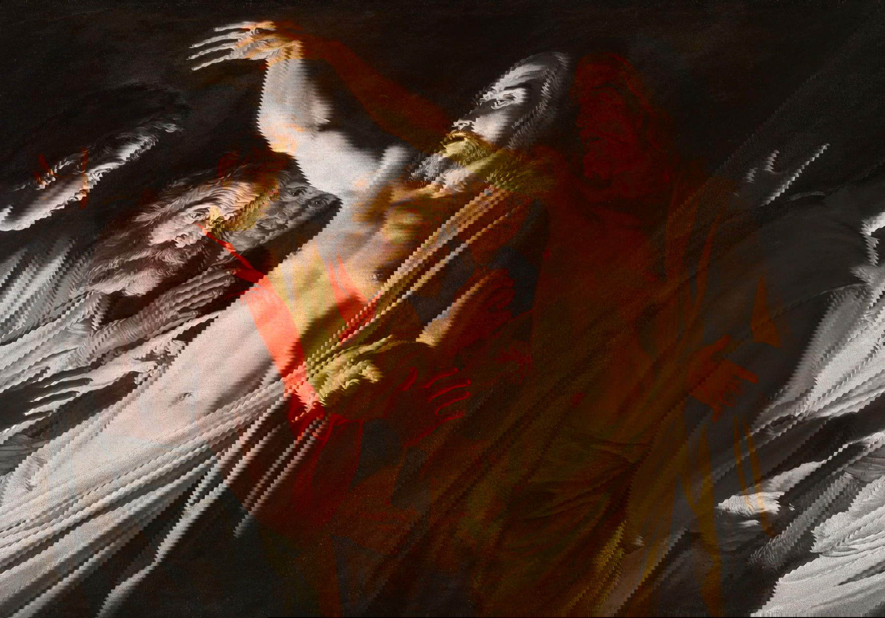 Matthias Stom, Incredulità di san Tommaso (olio su tela, 121 x 172 cm; collezione privata) © Fotostudio Rapuzzi