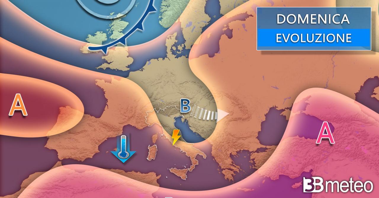 Meteo domenica 3 agosto
