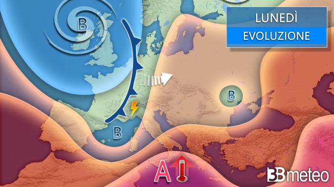 Meteo lunedì
