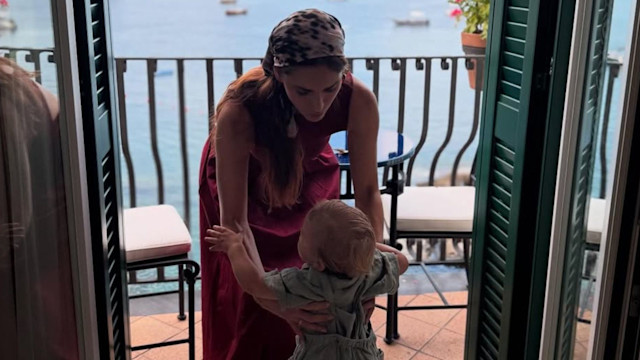 Miriam Leone con il figlio Orlando