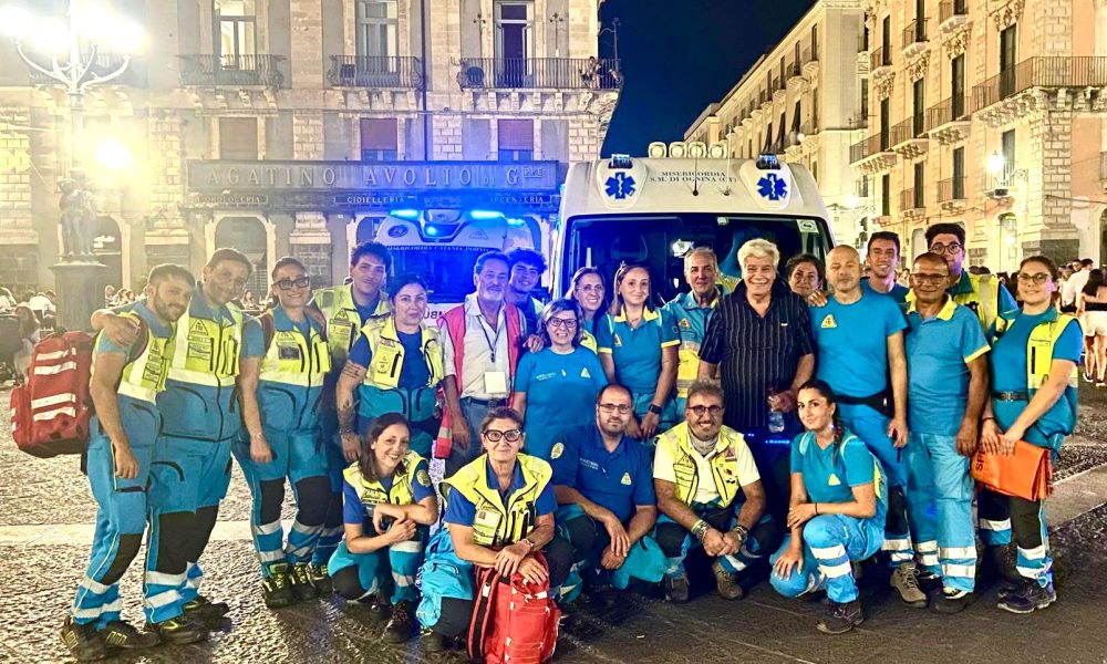 Misericordie del Comitato di Ct in prima linea nelle festività di S. Agata d’estate