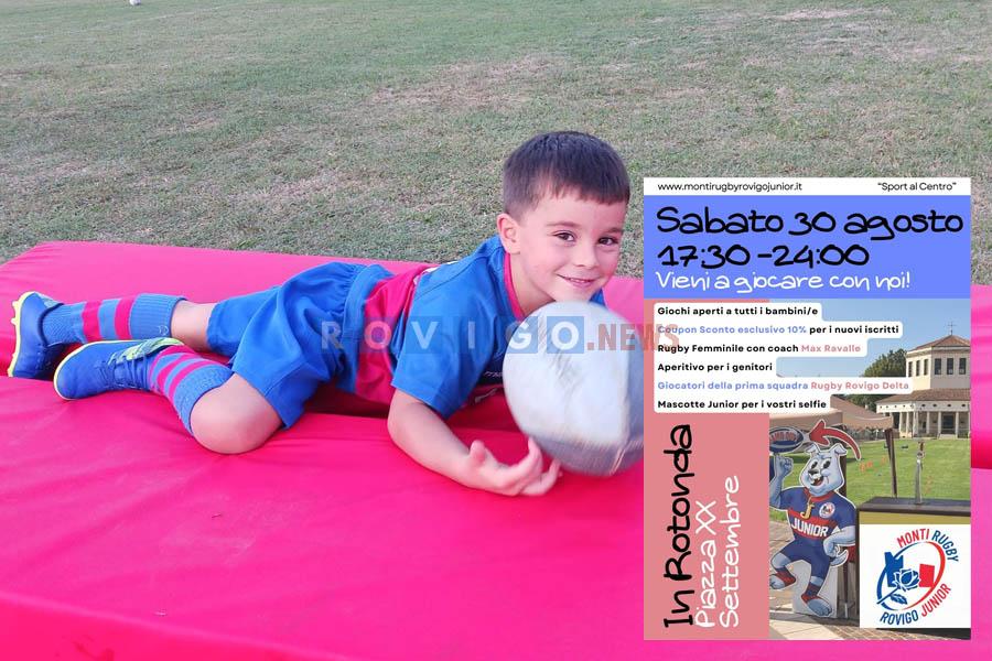 Sport al centro, Monti Rugby Rovigo Junior il 30 agosto in piazza XX Settembre 