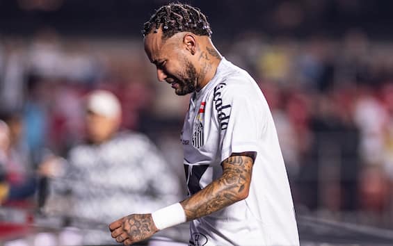 Neymar in lacrime dopo Santos Vasco da Gama 0-6. FOTO