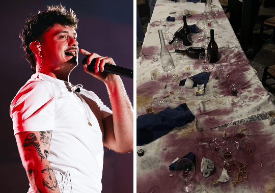 "Tavolo imbrattato e mozziconi di sigaretta ovunque", Olly nella bufera per la cena con gli amici