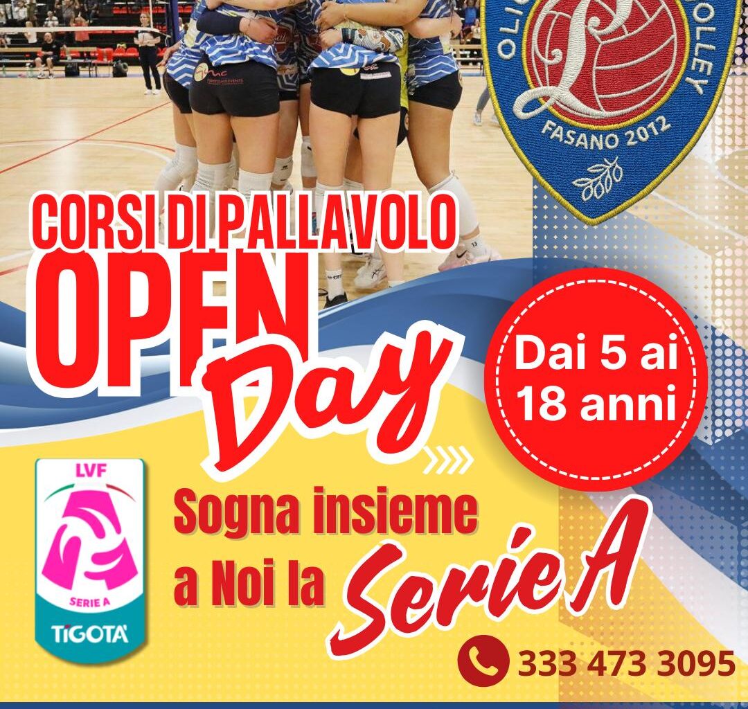 Sogna la Serie A con l'Open Day della Olio Pantaleo Volley Fasano - Osservatorio Fasano