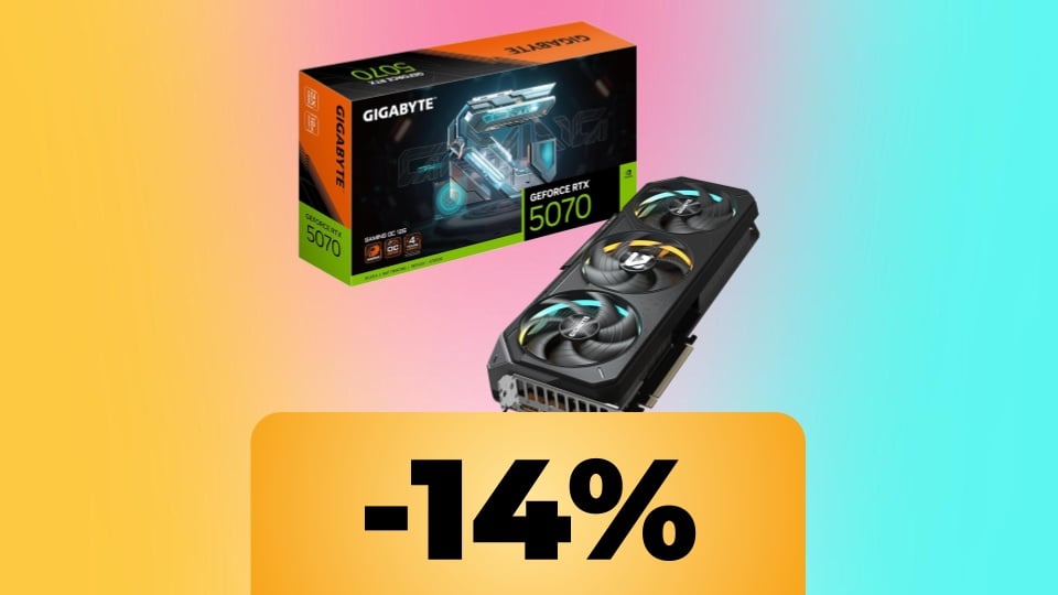 La GPU Gigabyte GeForce RTX 5070 12 GB è al prezzo minimo storico su Amazon con una offerta a tempo