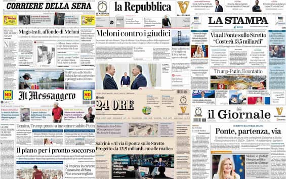 Le prime pagine dei quotidiani di oggi 7 agosto: la rassegna stampa