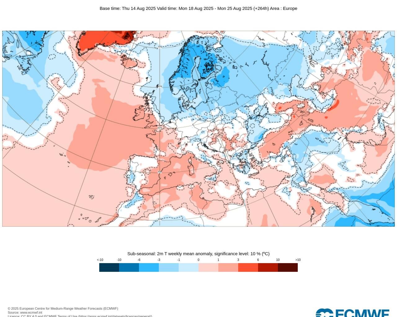 scenario settimanale fonte Ecmwf
