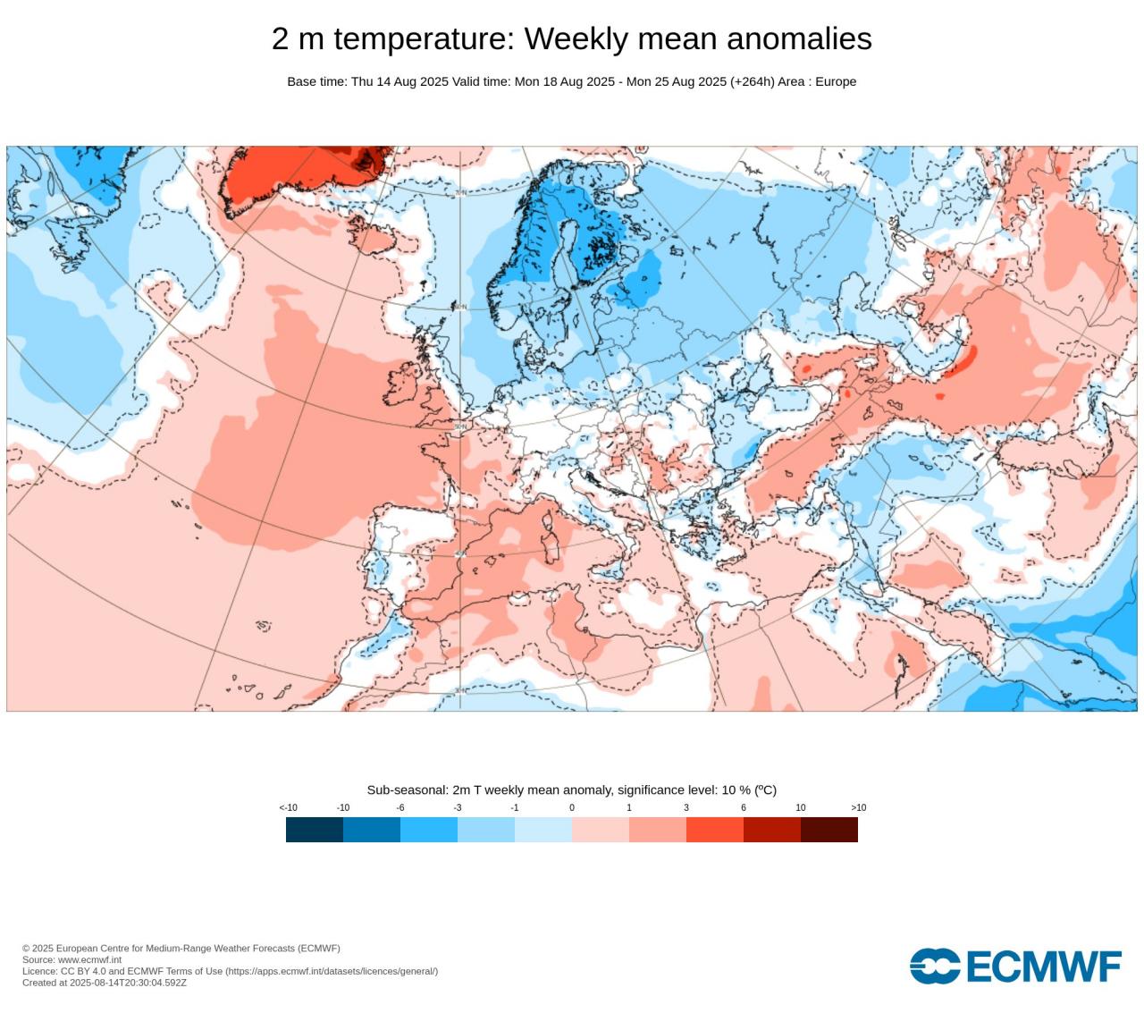 scenario settimanale fonte Ecmwf