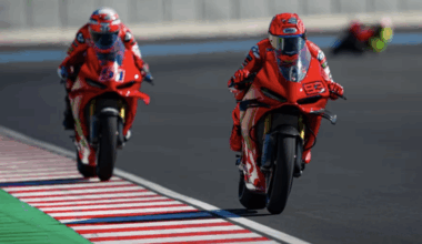 Marquez a cannone con la Panigale V4S, si fa il video e Bagnaia risponde!