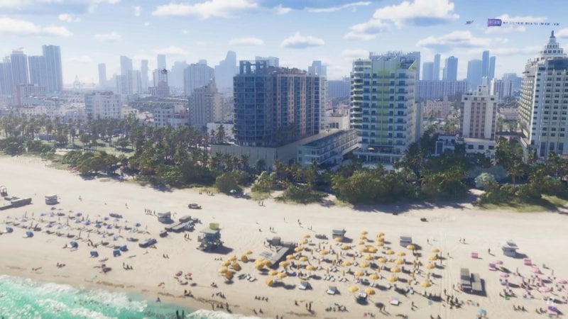 La sezione urbana di Vice Beach, ispirata a Miami Beach