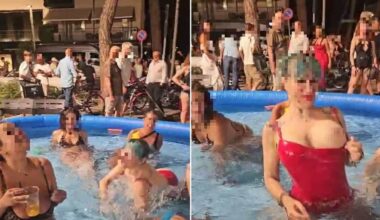 Il bagno "sexy" nella piscina gonfiabile tra i negozi di Milano Marittima