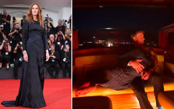 Julia Roberts alla Mostra del Cinema di Venezia, la foto con il marito Danny Moder diventa virale
