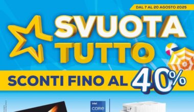 Volantino Euronics fino al 20 agosto: migliori offerte dell'estate