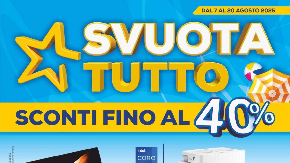 Volantino Euronics fino al 20 agosto: migliori offerte dell'estate