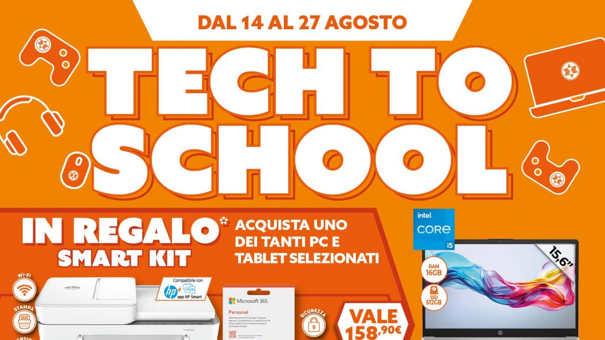 Volantino Expert al 27 agosto: promo Tech to School con notebook e smartphone