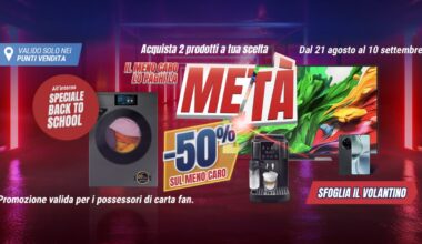 Volantino Trony al 10 settembre 2025: sconto -50% con doppio acquisto