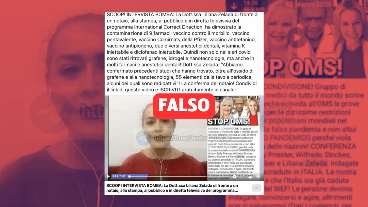La fantomatica certificazione notarile sul grafene nei vaccini della dottoressa Zelada