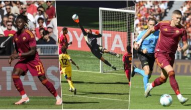 Mancini 'picchia' Dovbyk dopo il gol: l'esultanza estrema del difensore giallorosso