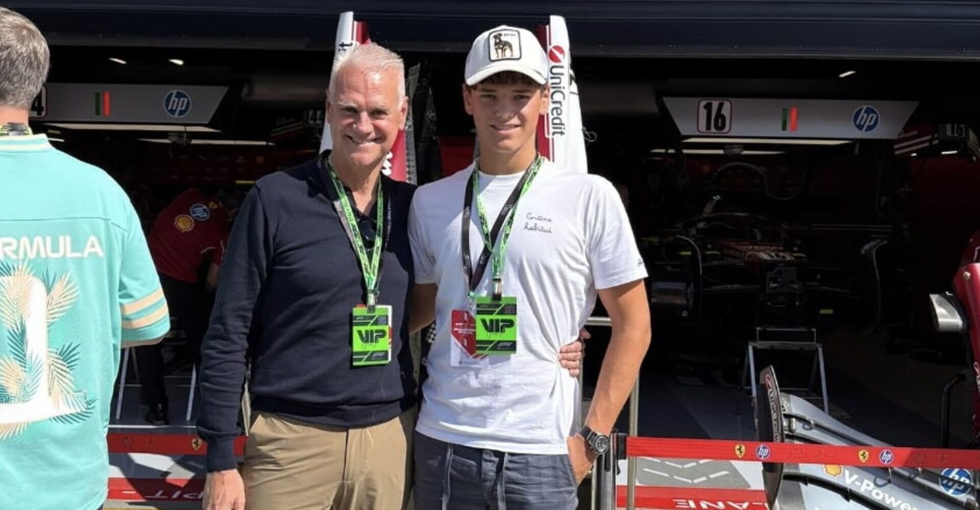 F1, il ministro Zangrillo a Monza con il figlio Francesco