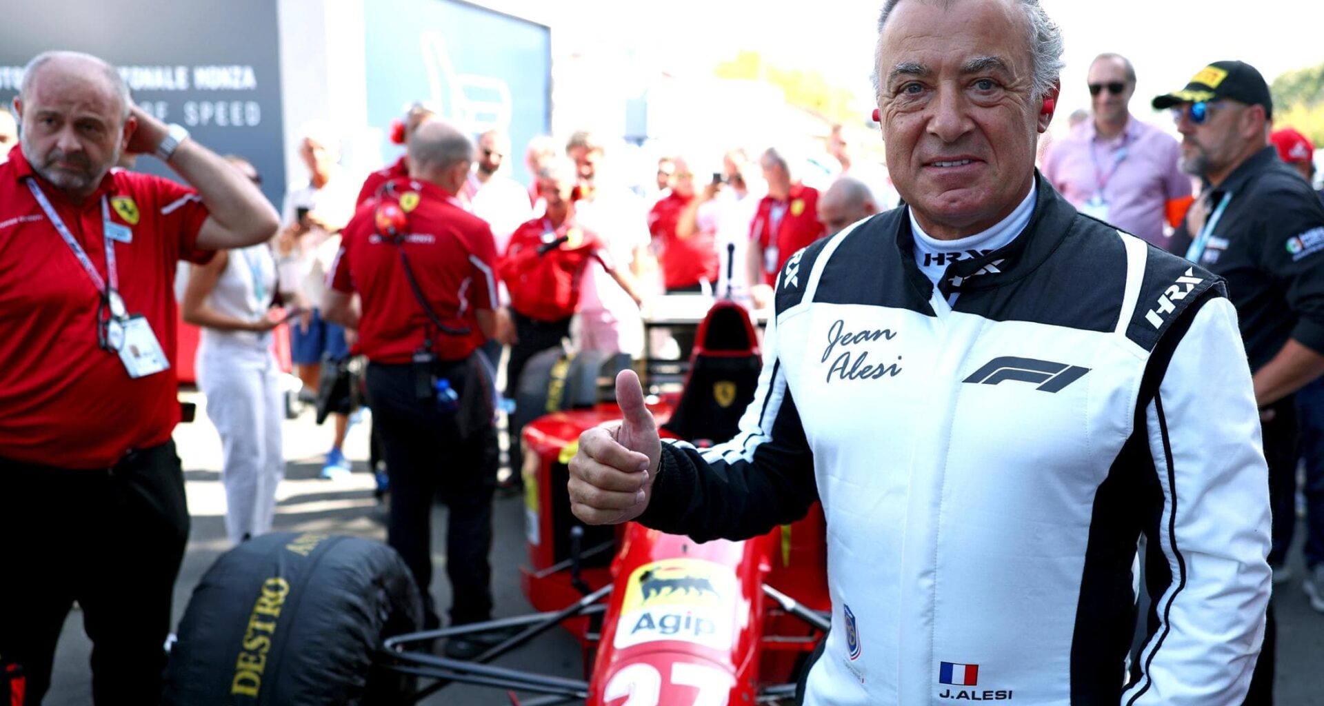 Dentro il paddock, con Jean Alesi