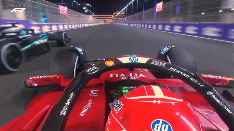 F1 Arabia gara sorpasso Leclerc Russell