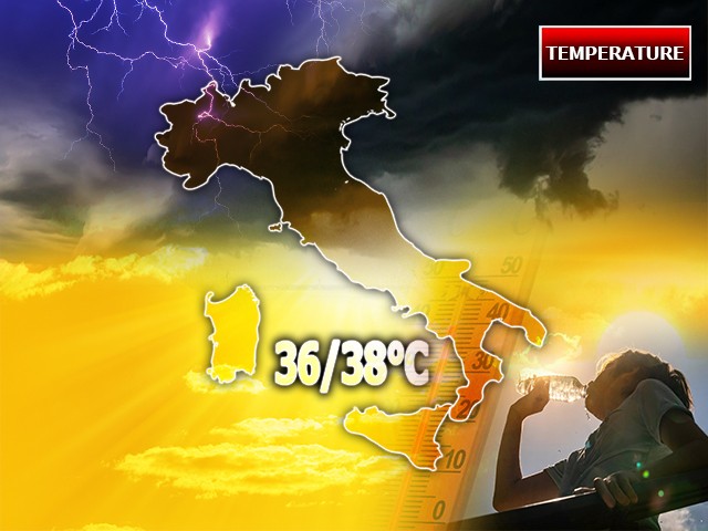 sussulto del Caldo Africano con punte di 37-38°C, ma non per tutti; gli aggiornamenti