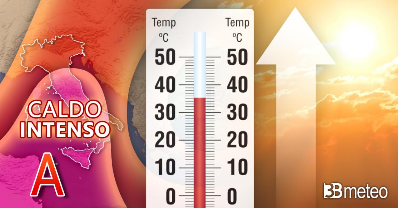 Meteo Temperature - Si resta sopra media. Prossima settimana con caldo in ulteriore intensificazione e punte di 38°C. Mappe « 3B Meteo