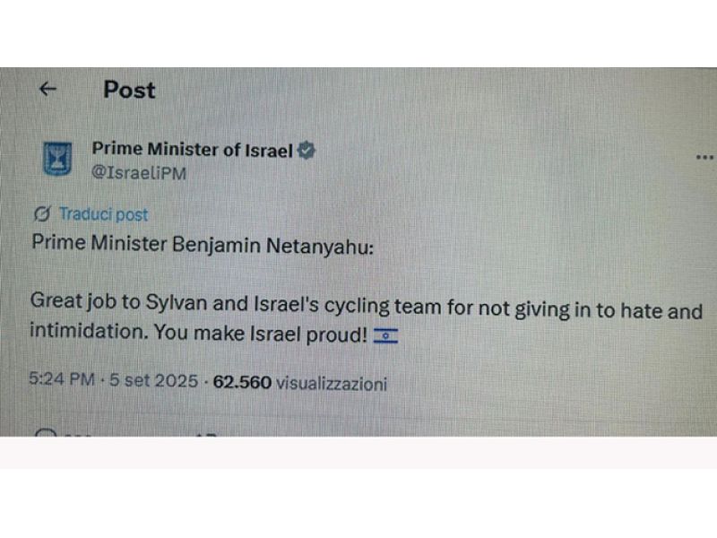 VUELTA. IL MESSAGGIO DI NETANYAHU: «RENDETE ORGOGLIOSO ISRAELE»